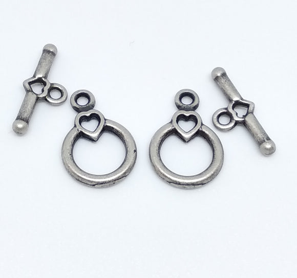 Burnished Silver Plated Small Toggle Sets