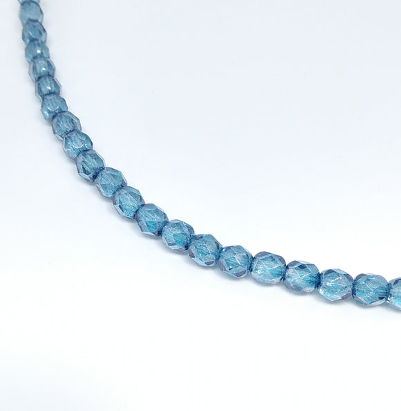 Baby Blue Lustre 6mm Fire Polished