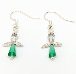 Mini Angel Earring Kit - Green (2 x pairs)