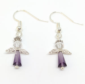 Mini Angel Earring Kit - Purple (2 x pairs)