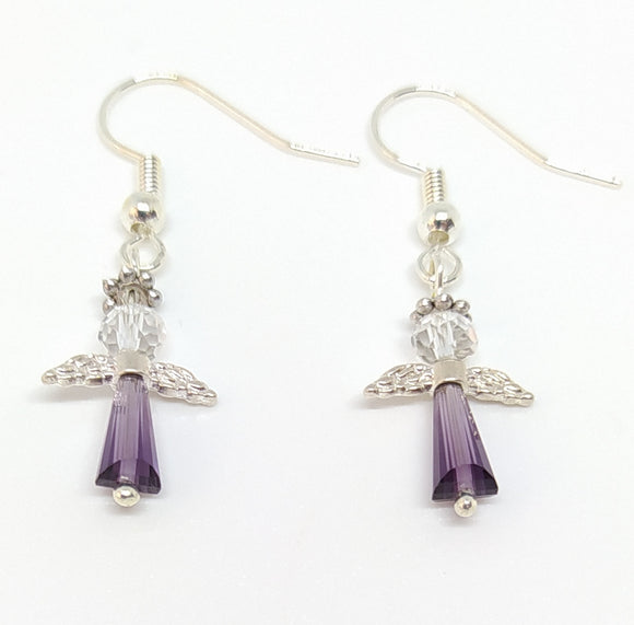 Mini Angel Earring Kit - Purple (2 x pairs)