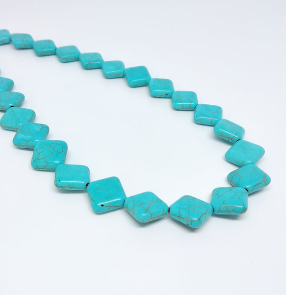 Blue Synthetic Turquoise - Rhombus