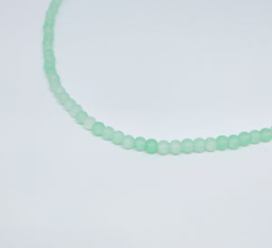 6mm Mint Frosted Glass Beads