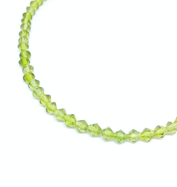 6mm Soft Lime Glass Bicone