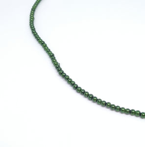 4mm Dark Green Glass Pearls