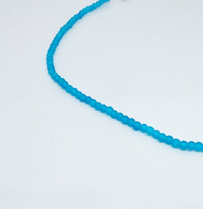 4mm Turquoise Frosted Glass Beads