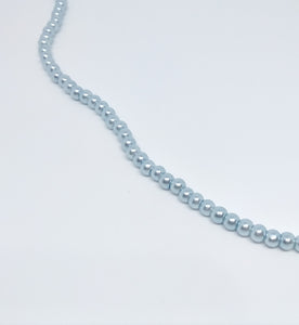 4mm Light Blue Glass Pearls