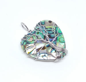 Abalone Wire Wrapped Pendant