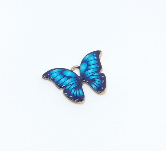 Enamel Butterfly Charm - Blue