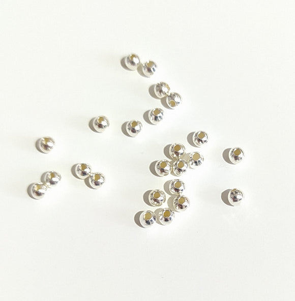2.5mm Spacer Beads Sterling Silver