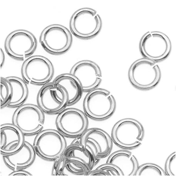 4mm Silver Plated Jumps Rings - Beading Amazing
