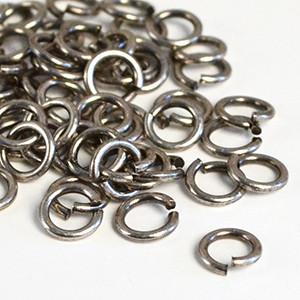 6mm Jump Rings Antique Silver - Beading Amazing