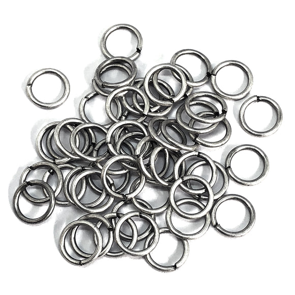 8mm Jump Rings Antique Silver - Beading Amazing