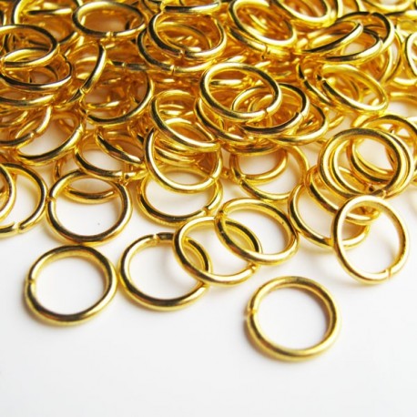 8mm Gold Plated Jump Rings - Beading Amazing