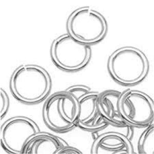 8mm Silver Plated Jumps Rings - Beading Amazing