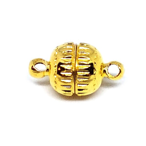 Gold Round Magnetic Clasp - Beading Amazing