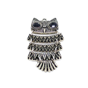 Black Eyed Owl Pendant (Sectional) - Beading Amazing