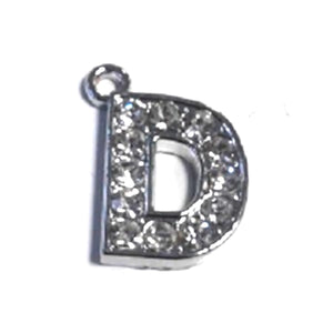 Rhinestone Charm - Letter D - Beading Amazing