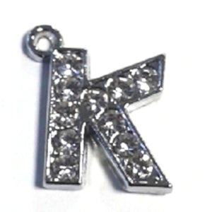 Rhinestone Charm - Letter K - Beading Amazing