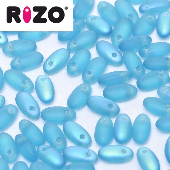 Aqua Matted Rizo - Beading Amazing