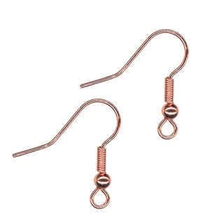 Rose Gold Plated Fish Hook Earwires - Beading Amazing