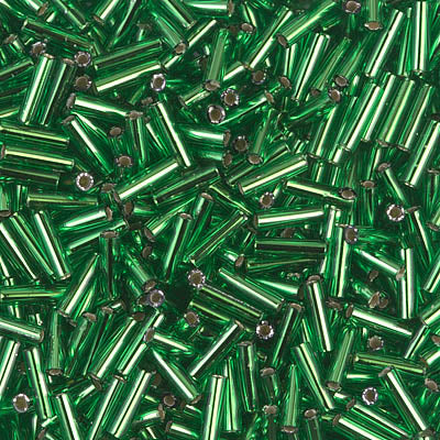 6mm S/L Green Bugles - Beading Amazing