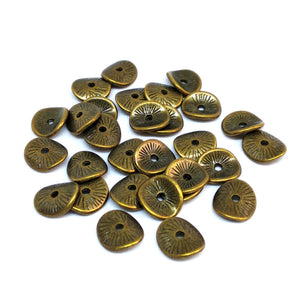 Bronze Curved Disc Spacers - Beading Amazing