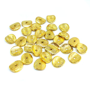 Gold Curved Disc Spacers - Beading Amazing