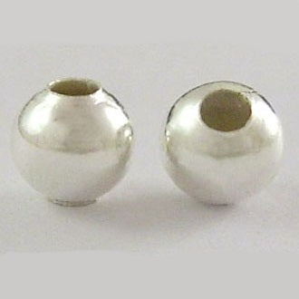 5mm Plain Round Spacers (Silver) - Beading Amazing