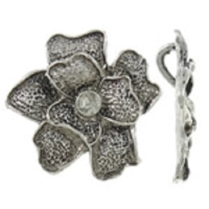 Small Antique Silver Flower Pendant - Beading Amazing