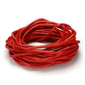 Waxed Cord Red - Beading Amazing