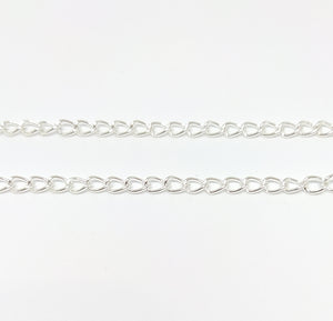 Shiny Silver (Extension Style) Chain - Beading Amazing