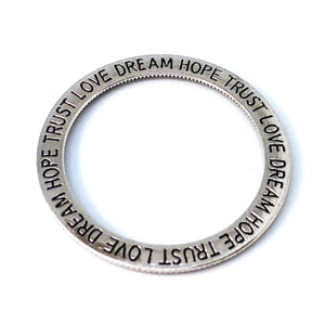 Silver (Love, Trust, Dream, Hope) Connector Pendant - Beading Amazing